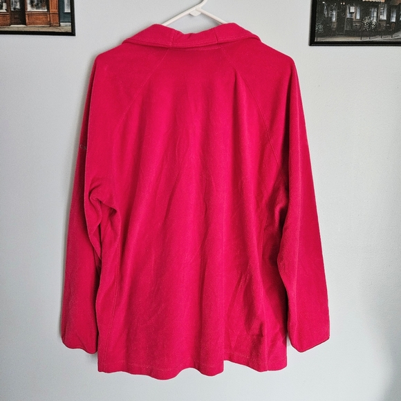 Like-New Columbia Women's Hot Pink Lightweight Fleece Half-Zip Jacket Size 2X - Picture 7 of 7